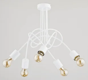 Lampa wisząca Tango 5 x 60 W E27 biała 23615 - Lampy sufitowe - miniaturka - grafika 7