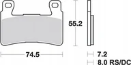 Klocki hamulcowe - Sbs Klocki Hamulcowe Kh265 Street Excel Sinter Honda Cbr 600rr '03-'04 - miniaturka - grafika 1
