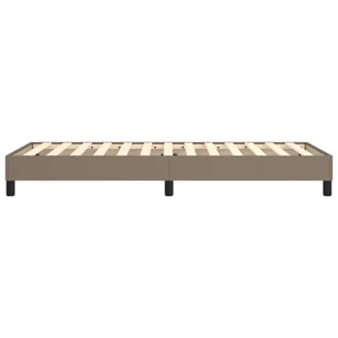 Lumarko Łóżko kontynentalne, kolor taupe, obite tkaniną, 80x200 cm - Łóżka - miniaturka - grafika 7