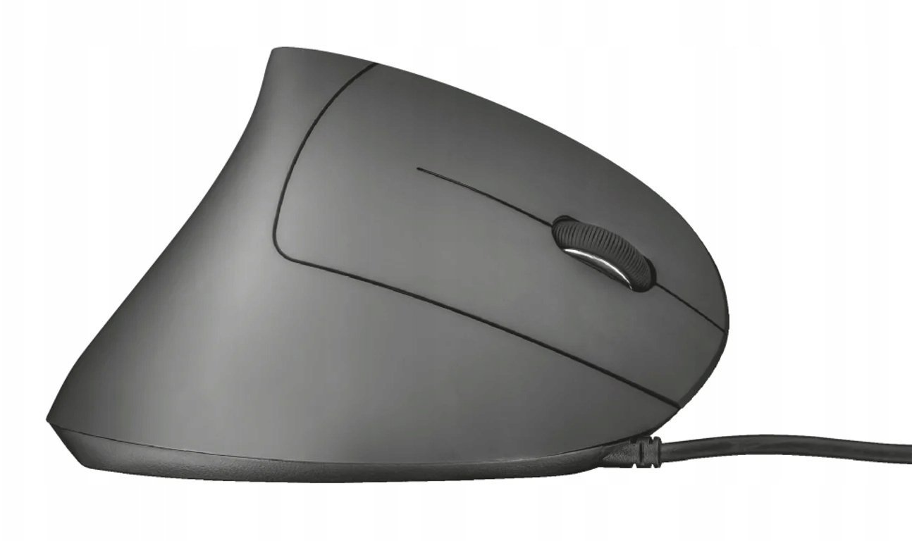 Mysz bezprzewodowa Trust Verto Pionowa Czarna USB 2.4 GHz Biurowa