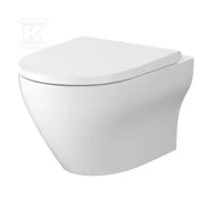 Miski WC - Zestaw C201 miska zawieszana LARGA PRO OVAL VORTEX , deska Larga slim wrap duroplastowa wolnoopadająca z łatwym wypinaniem - miniaturka - grafika 1