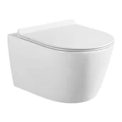 Miski WC - Marisa Miska WC wisząca bezkołnierzowa z deską wolnoopadającą z duroplastu - miniaturka - grafika 1