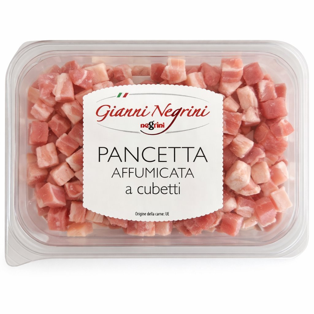 Pancetta Affumicata a cubetti krojona w kostkę 80g - Gianni Negrini