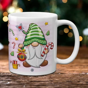 Świąteczny zestaw prezentowy - kubek z imieniem - herbata - Skrzat z bombką - Kubki - miniaturka - grafika 1