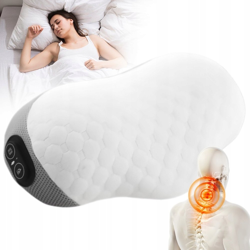 ELEKTRYCZNY MASAŻER SZYI, PODUSZKA MASUJĄCA, MASAŻER SHIATSU DO PLECÓW SZYI