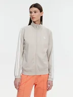 Bluzy damskie - adidas Bluza Tricot 3-Stripes JD4521 Beżowy Regular Fit - miniaturka - grafika 1