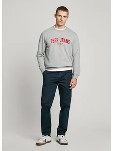 Pepe Jeans Spodnie chino "Poplin" w kolorze granatowym - Spodnie męskie - miniaturka - grafika 1