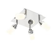 Lampy sufitowe - QAZQA Moderne badkamer spot staal 4-lichts IP44 - Japie - miniaturka - grafika 1