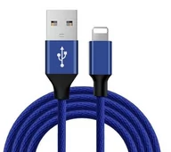 Kable USB - Kabel Sznurkowy Iphone 5/6 Niebieski - miniaturka - grafika 1
