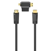 Kable - Hama Kabel HDMI HDMI 1.5 m + Adapter HDMI - miniaturka - grafika 1
