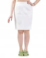 Spódnice - ELEGANCKA SPÓDNICA K30 BIAŁA korporacyjna MEDYCZNA KOSMETYCZNA K30 r 40 * - miniaturka - grafika 1