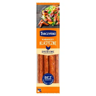 Tarczyński Kabanosy klasyczne Drobiowe z dodatkiem wieprzowiny 300 g - Pasztet i przetwory mięsne - miniaturka - grafika 1