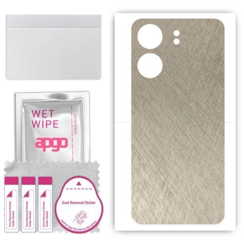 folia naklejka skórka strukturalna na TYŁ do Xiaomi Redmi Redmi 13C - Tytan Srebrny - apgo SKINS