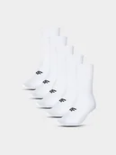 Skarpetki dla dzieci - 4F Skarpetki długie (5-pack) chłopięce - białe 38-40 - miniaturka - grafika 1