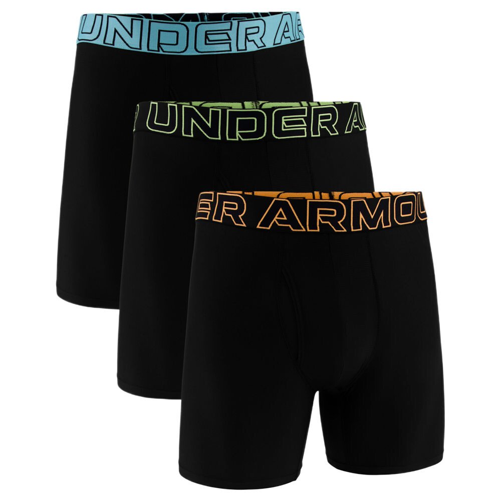 Bokserki męskie Under Armour Performance Tech - Solid 6in 3Pack Blue Haze XL