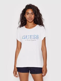 Koszulki i topy damskie - Guess T-Shirt W2GI03 K68D0 Biały Regular Fit - grafika 1