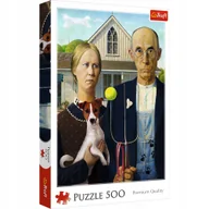 Puzzle - PUZZLE AMERICAN GOTHIC PSIA EDYCJA UKŁADANKA TREFL 500 ELEMENTÓW - miniaturka - grafika 1