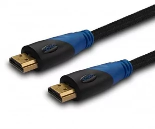 ELMAK Kabel HDMI CL-073 m oplot nylon złoty v1.4 - Kable - miniaturka - grafika 1