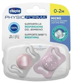 Zabawki interaktywne dla dzieci - Smoczek uspokajający micro silikon róż 2szt 0-2m - miniaturka - grafika 1