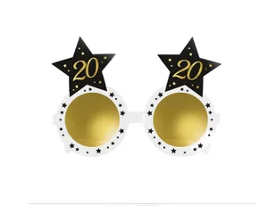 Okulary Gwiazdki na 20 urodziny - 1 szt. - Dodatki do strojów karnawałowych - miniaturka - grafika 1