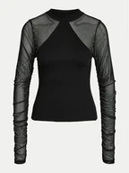 Bluzki damskie - Noisy May Bluzka Maya 27032594 Czarny Regular Fit - miniaturka - grafika 1