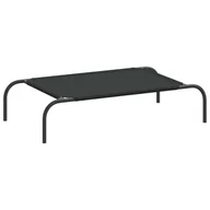 Legowiska dla psów - vidaXL Podwyższone legowisko dla psa czarne 90x50x20 cm - miniaturka - grafika 1