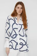Koszule damskie - Tommy Hilfiger koszula damska kolor biały relaxed z kołnierzykiem klasycznym - miniaturka - grafika 1