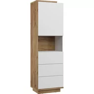 Regały - Regał 1D3S HYB-18 Hybrid MebloCross Craft Złoty / Biały Połysk - miniaturka - grafika 1