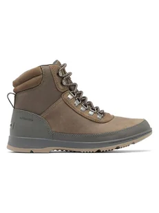 Sorel Skórzane botki zimowe "ANKENY™ II" w kolorze beżowo-szarym - Botki damskie - miniaturka - grafika 1