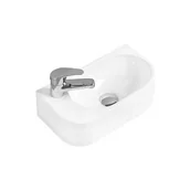 Umywalki - Mexen Viera umywalka nablatowa lewa 40 x 21 cm biała - 21274000L - miniaturka - grafika 1