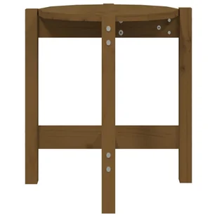 Stolik kawowy, miodowy brąz, Ø 42,5x45 cm, lite drewno sosnowe Lumarko - Ławy i stoliki kawowe - miniaturka - grafika 7