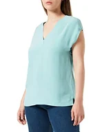 Bluzki damskie - s.Oliver BLACK LABEL Damska bluzka z krótkim rękawem, bluzka, jasna, turkusowa, 36 - miniaturka - grafika 1