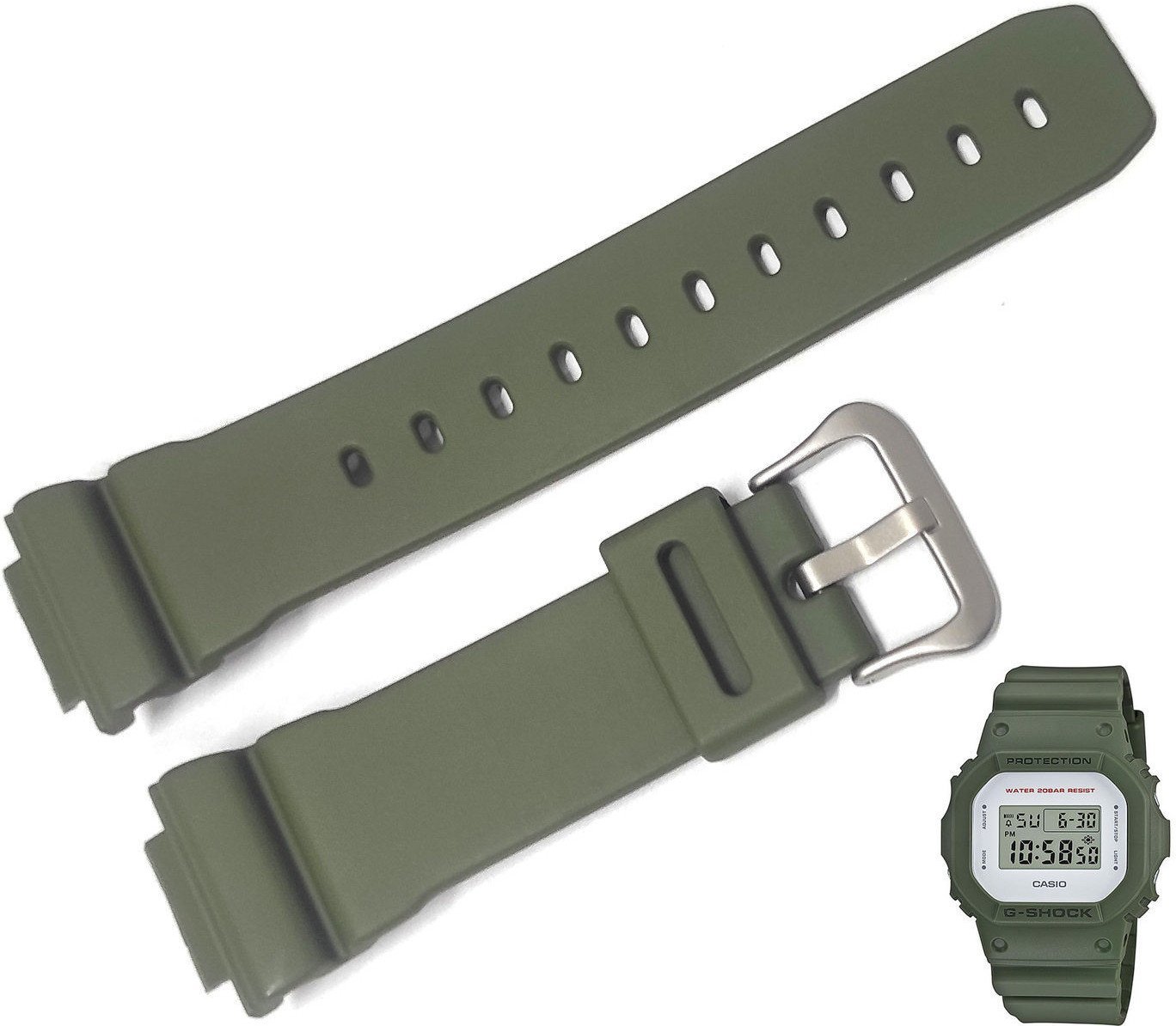 Pasek do zegarka Casio G-Shock DW-5600M zielony 10512601