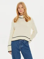 Swetry damskie - Brave Soul Golf LK-555ALTO Écru Loose Fit - miniaturka - grafika 1