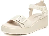 Sandały damskie - CARMELA - Sandały damskie zapięcie, kolor: brązowy, rozmiar: 37, lód, 40 EU - miniaturka - grafika 1