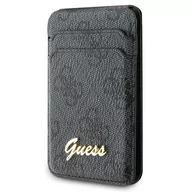 Plecaki - Guess Wallet Card Slot Stand GUWMSHG4SHK czarny/black MagSafe 4G Classic Logo - miniaturka - grafika 1