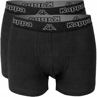Majtki męskie - ﻿Bokserki męskie bawełniane czarne Kappa 2szt rozmiar XL - grafika 1