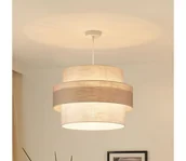 Lampy sufitowe - Brilagi - Żyrandol na lince DOVER SPACE 1xE27/15W/230V śr. 50 cm szary/kremowy - miniaturka - grafika 1