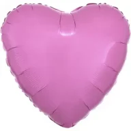 Balony i akcesoria - Amscan Balon foliowy metalik różowy serce luzem 43cm - miniaturka - grafika 1