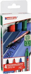 Marker permanentny 1-5mm 4 kolory - Edding - Markery do tablic - miniaturka - grafika 1