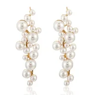 Kolczyki - Kolczyki Złote Z Perłami Długie Delikatne Klasyk - miniaturka - grafika 1