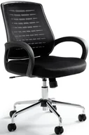 Fotele i krzesła biurowe - Fotel Biurowy AWARD Obrotowy Czarny Siatka Tkanina - miniaturka - grafika 1