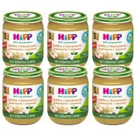 Desery dla dzieci - Hipp Jabłka z bananami kokosem i owsem po 5. miesiącu zestaw 6 x 160 g Bio - miniaturka - grafika 1