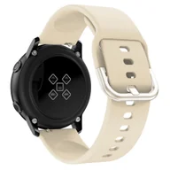 Akcesoria do smartwatchy - Pasek Opaska Bransoleta Silikon Beżowy Pętla uniwersalna 22mm - miniaturka - grafika 1