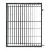 Akcesoria do ogrodzeń - Furtka 3D 1,00 x 1,20 ocynk + RAL7016 połysk prawa - miniaturka - grafika 1