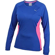 Koszulki i topy damskie - Puma Damska koszulka Core-run L/S Tee W True Blue-knockout Pink L - miniaturka - grafika 1