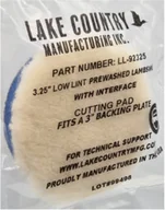 Akcesoria do mycia samochodu - Lake Country 3,25" Low Lint Prewashed Lambswool Pad - Pad z wełny jagnięcej - miniaturka - grafika 1