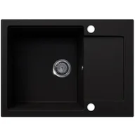 Zlewozmywaki - EOS Zlewozmywak granitowy UNITO z ociekaczem (czarny brokat złoty) - miniaturka - grafika 1