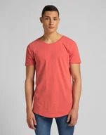 Koszulki męskie - MĘSKI T-SHIRT LEE ELONGATED TEE WASHED RED L62JEPQM 112114659 - Lee - miniaturka - grafika 1