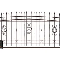 Ogrodzenia - Polbram Brama przesuwna bez przeciwwagi Verona 4x1,6 m lewa brązowa automat - miniaturka - grafika 1